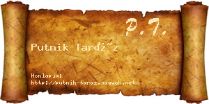 Putnik Taráz névjegykártya